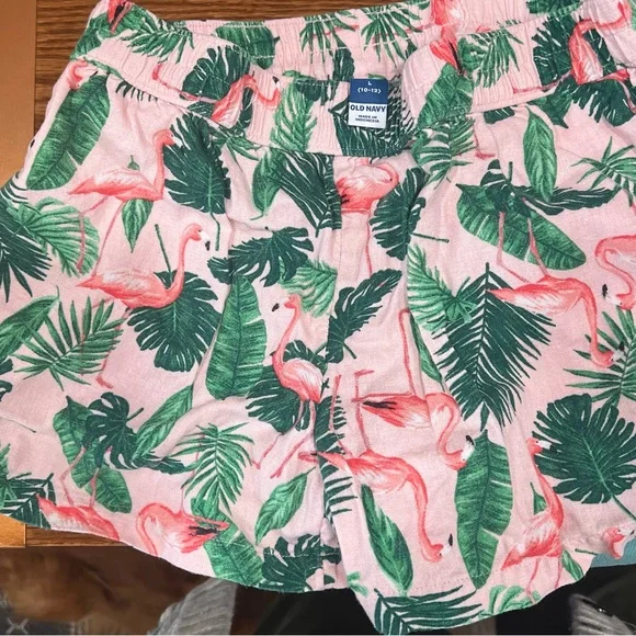 OLD NAVY Teal Tank Top and Flamingo Print Shorts Set - Picture 3 of 3